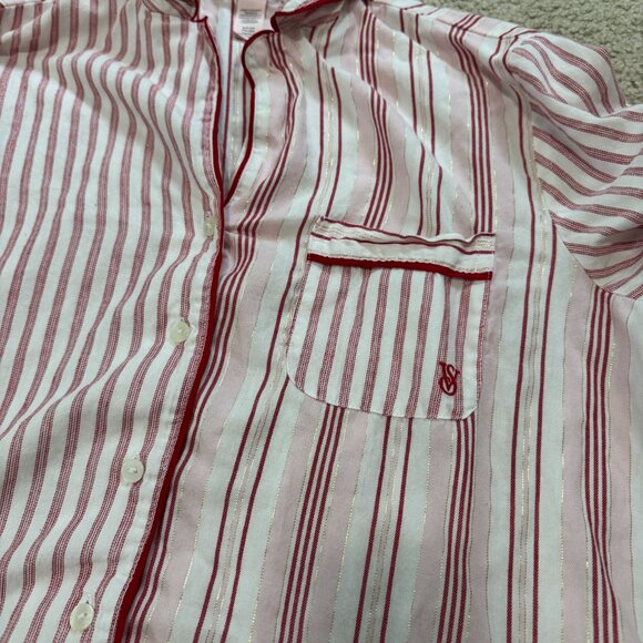 🎀 Victoria’s Secret Striped Pajama Set | Classic Button-Up + Pants 💕 - Picture 8 of 9